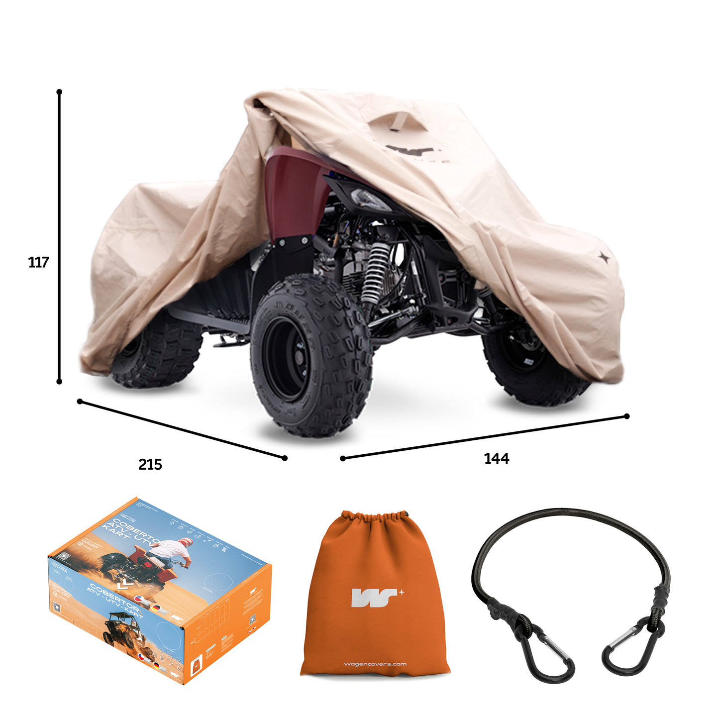 Funda para Cuatrimoto ATV Impermeable - Deluxe - WAGEN COVERS