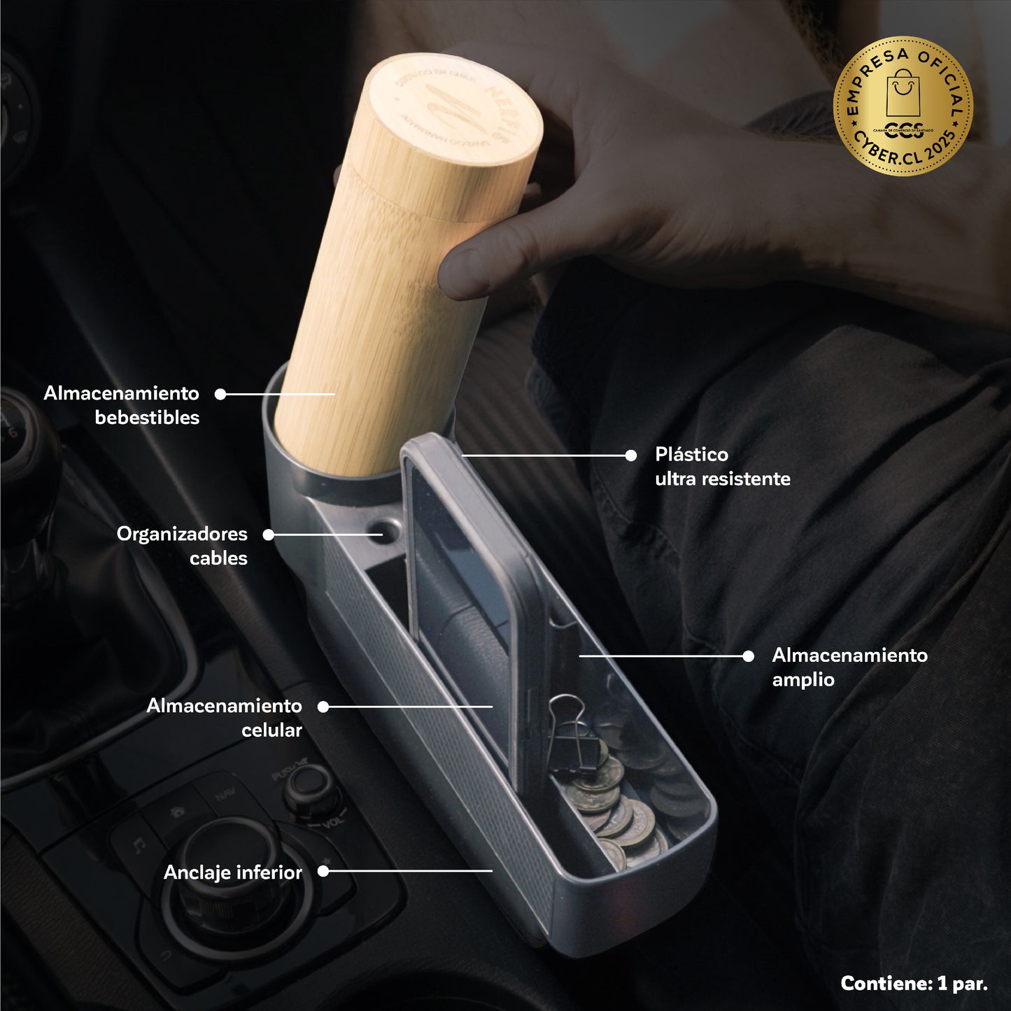Organizador de Huecos Relleno para Asientos Auto