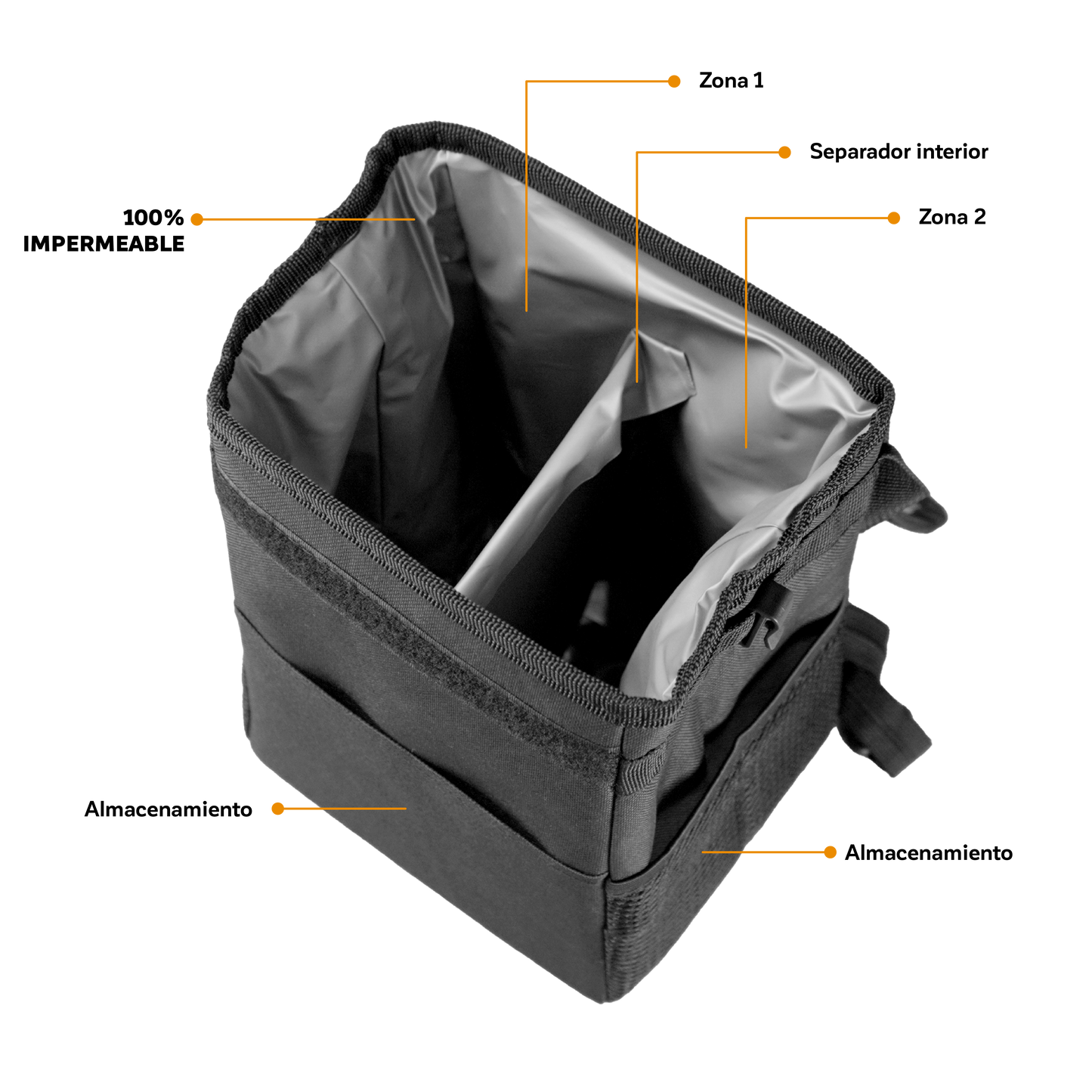 Basurero Contenedor Auto Organizador front