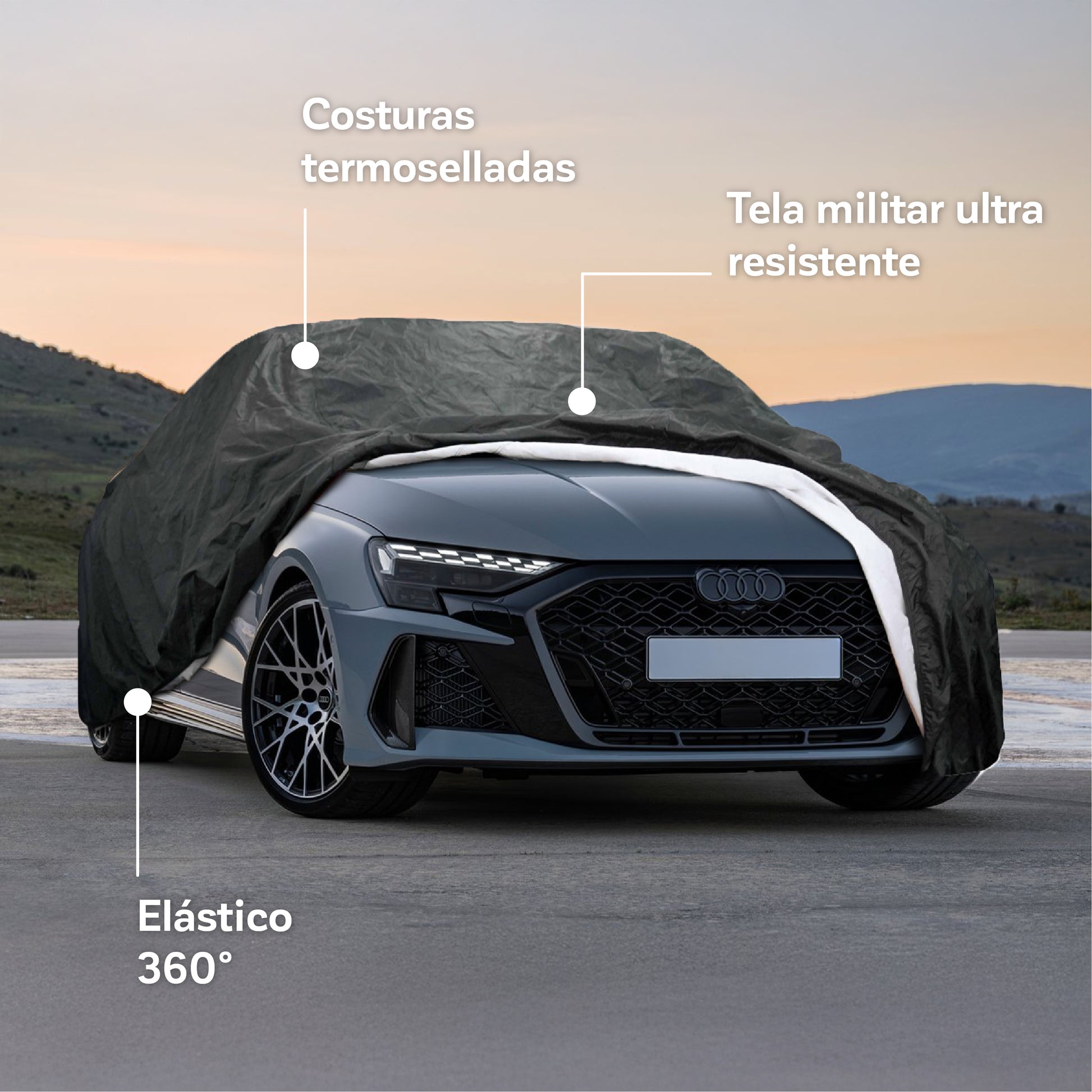 Funda para Auto Impermeable - Deluxe tela militar
