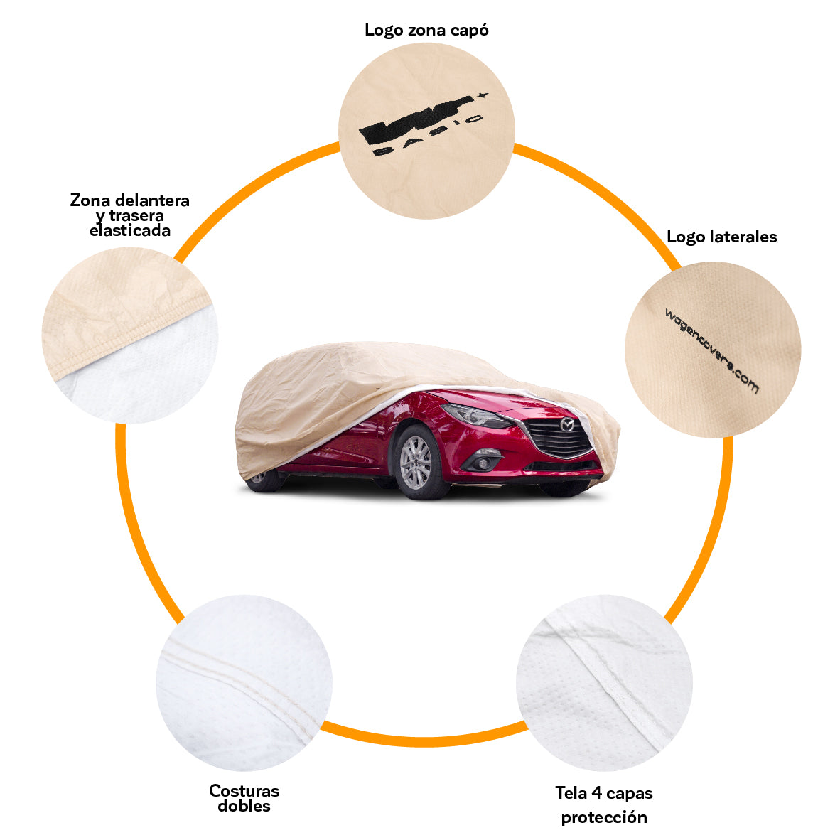 Funda para Auto Impermeable - Basic elementos