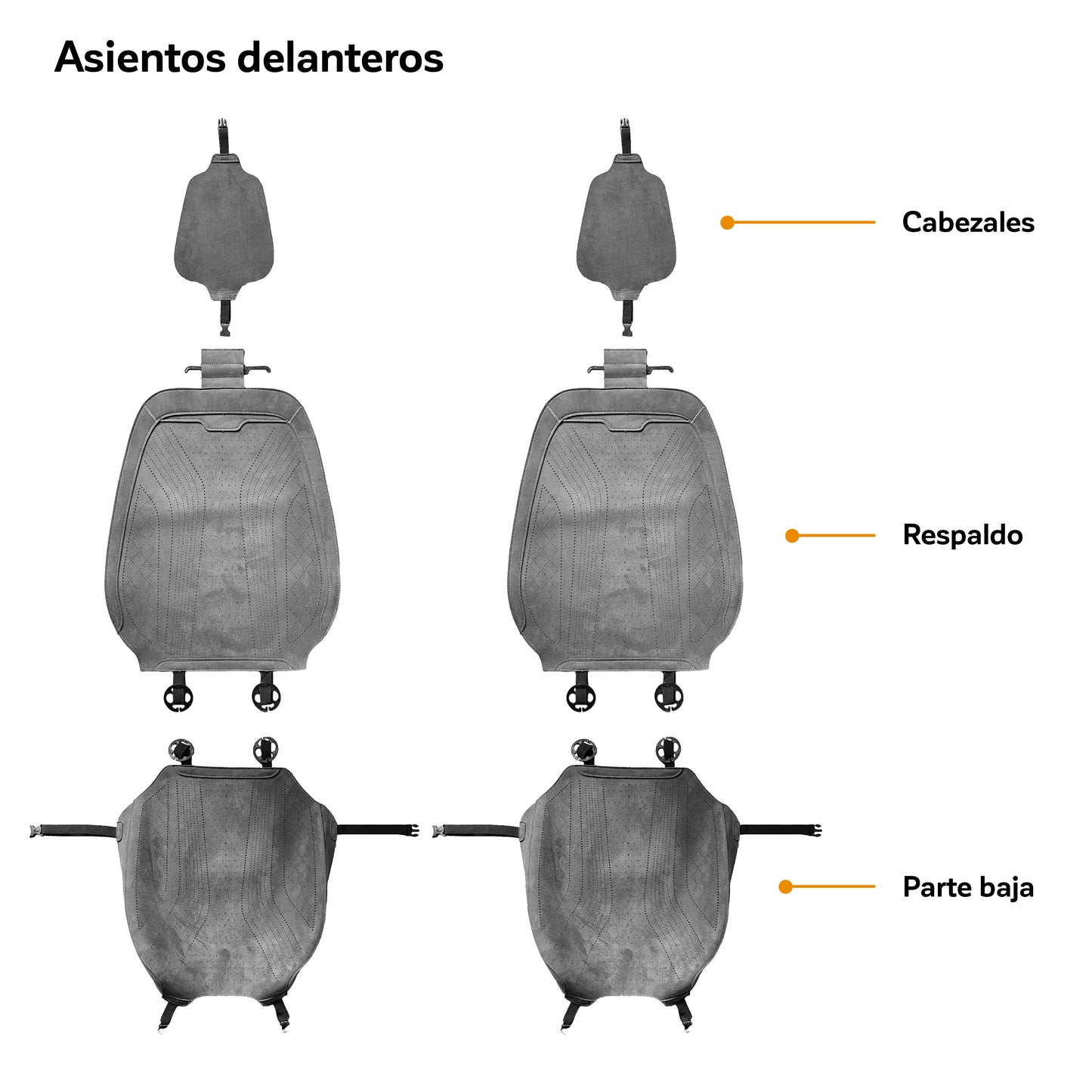 Fundas de Asientos para Auto Basic - Set Completo