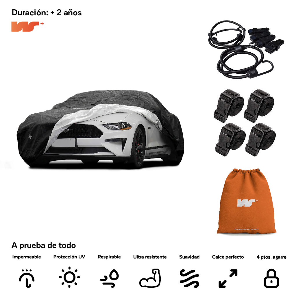 Funda para auto y accesorios con correas para llantas y bolso para facil guardado