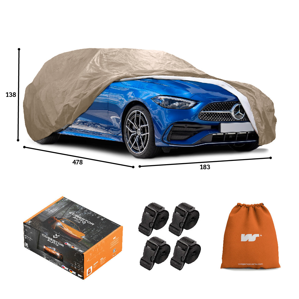 Funda para Auto Impermeable - Deluxe - WAGEN COVERS