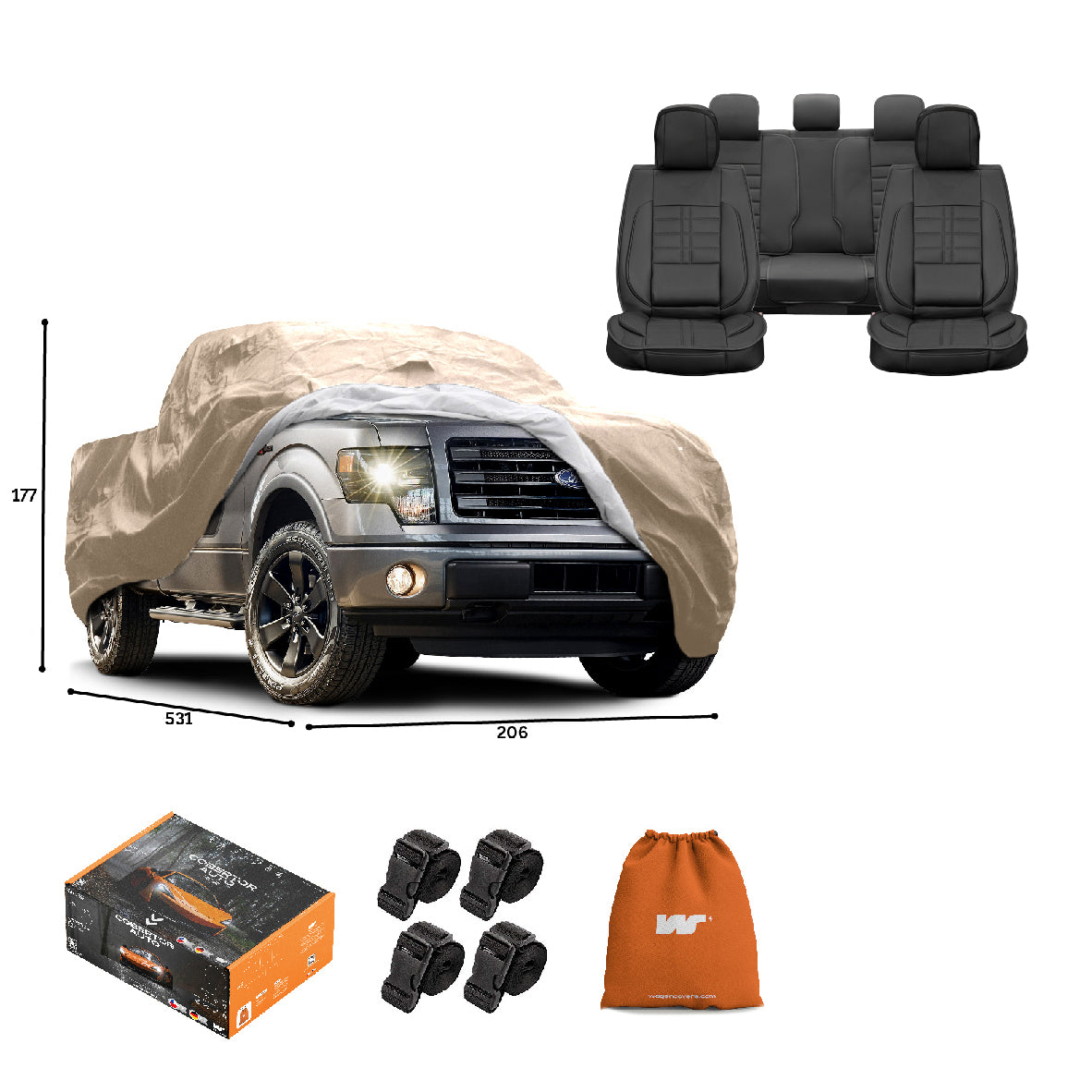 Pack Cobertor de Auto Deluxe + Funda de Asiento (20% OFF) - WAGEN COVERS