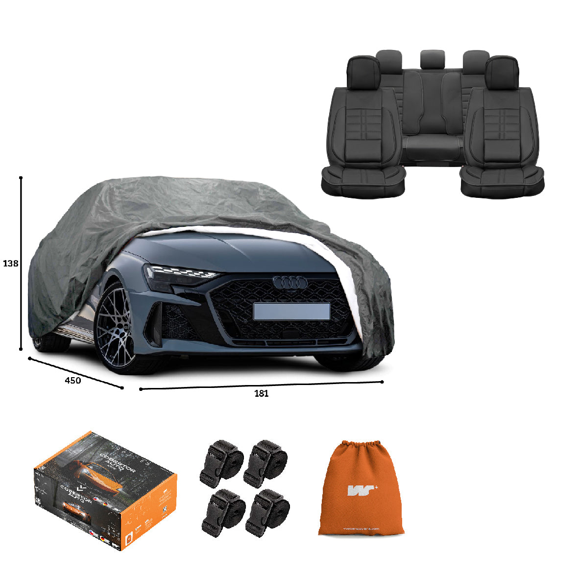 Pack Cobertor de Auto Deluxe + Funda de Asiento (20% OFF)