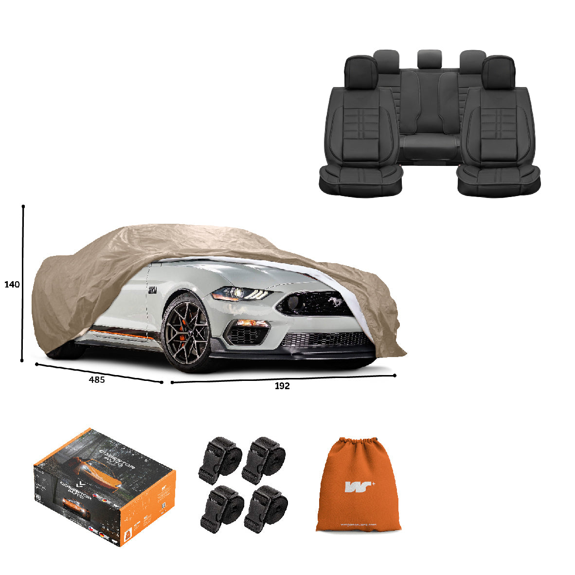 Pack Cobertor de Auto Deluxe + Funda de Asiento (20% OFF)