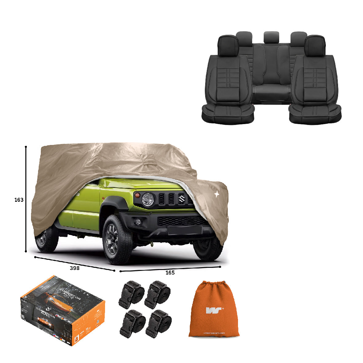 Pack Cobertor de Auto Deluxe + Funda de Asiento (20% OFF)
