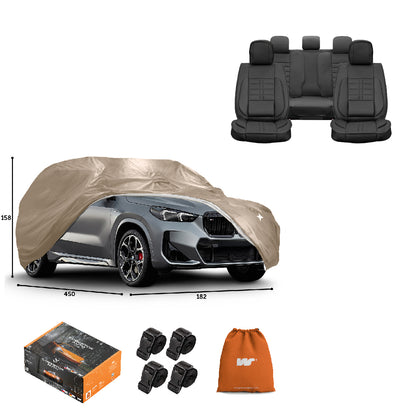 Pack Cobertor de Auto Deluxe + Funda de Asiento (20% OFF)